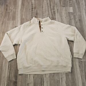 Men's Cream Quilted Sweater